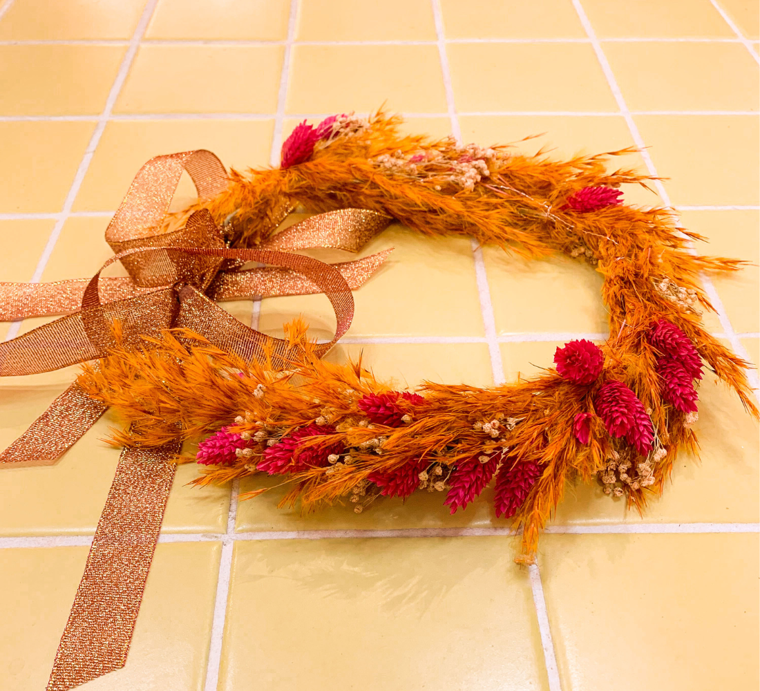 Couronne de tête en fleurs séchées 🤴